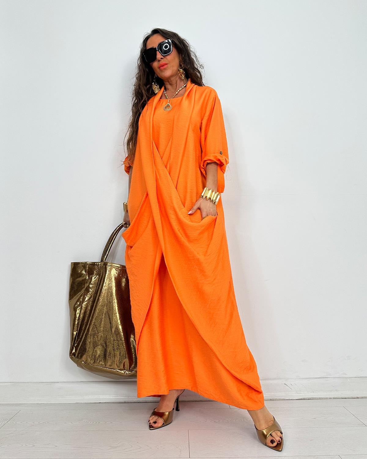 Efsanee Elbise Orange