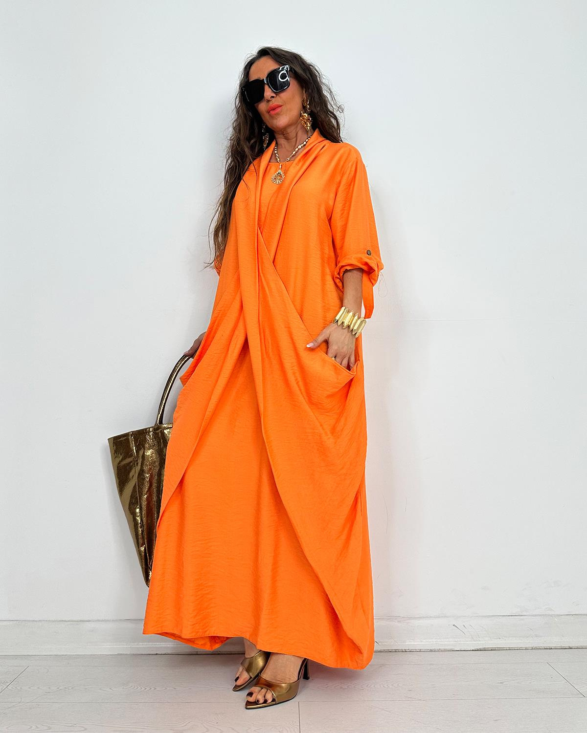 Efsanee Elbise Orange