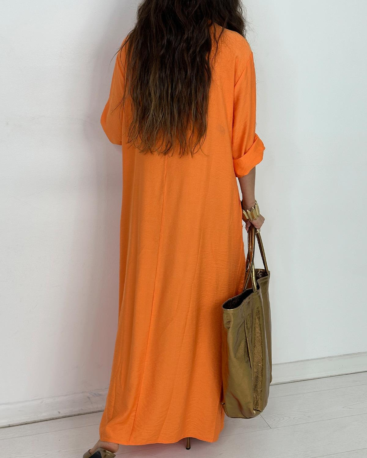 Efsanee Elbise Orange