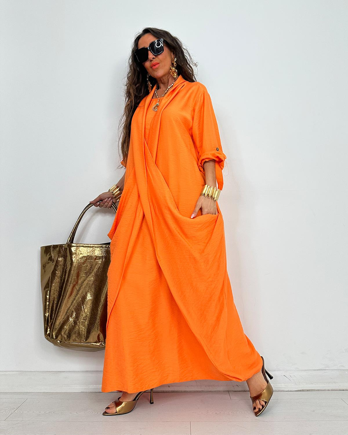 Efsanee Elbise Orange