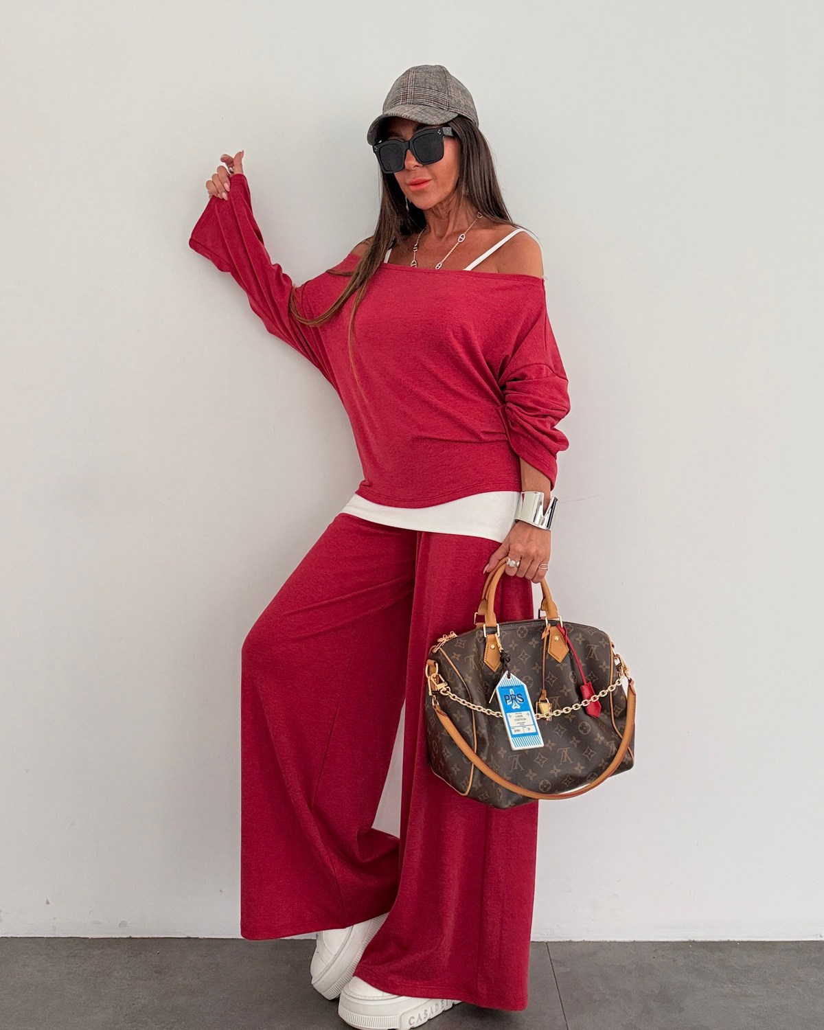 Elina Atletli Üçlü Takım Bordo Kırmızı