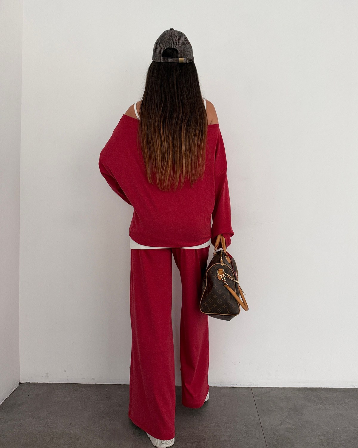 Elina Atletli Üçlü Takım Bordo Kırmızı