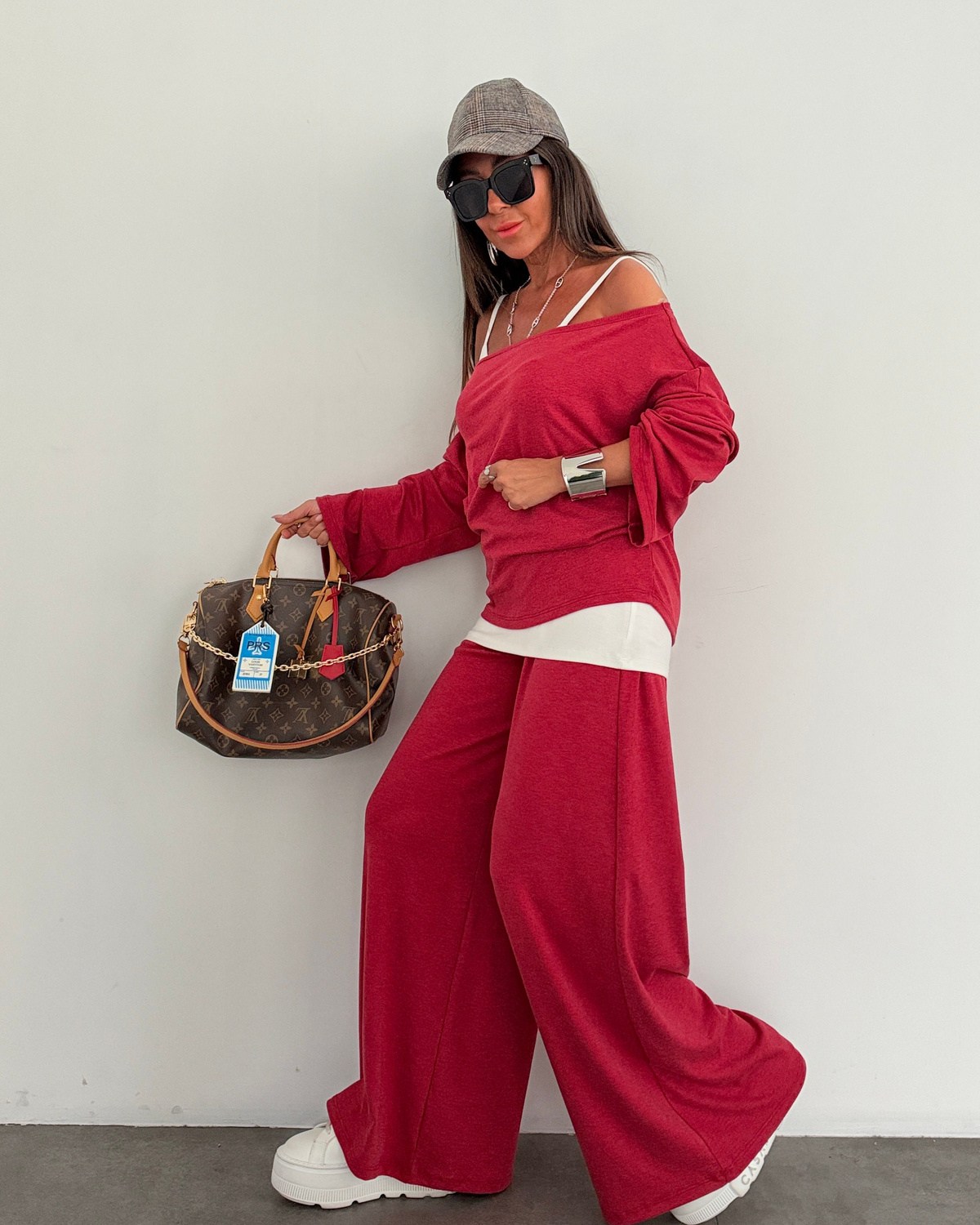 Elina Atletli Üçlü Takım Bordo Kırmızı