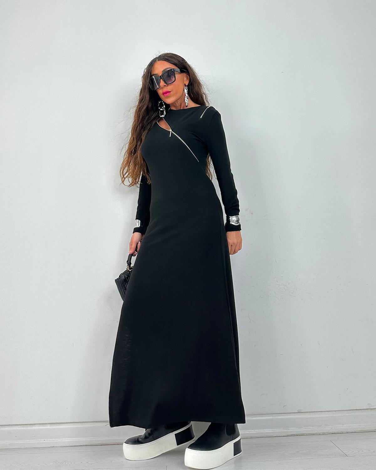 Fermuarlı Elbise