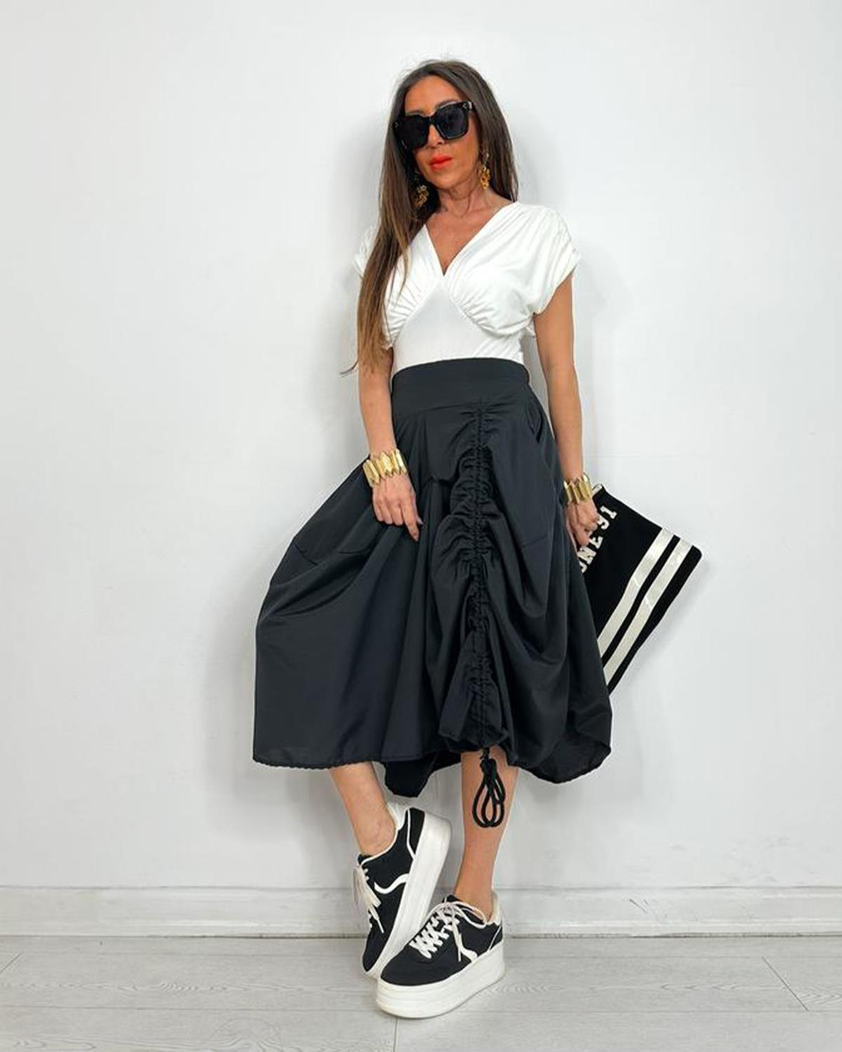 Fiesta Etek Pantolon Siyah