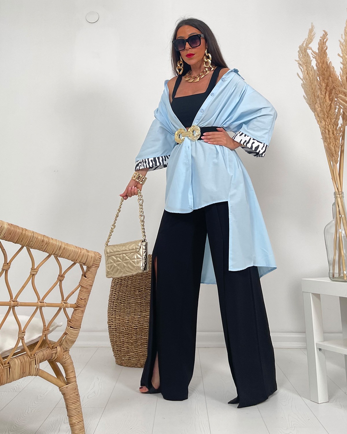 Fiora Tunik Mavi