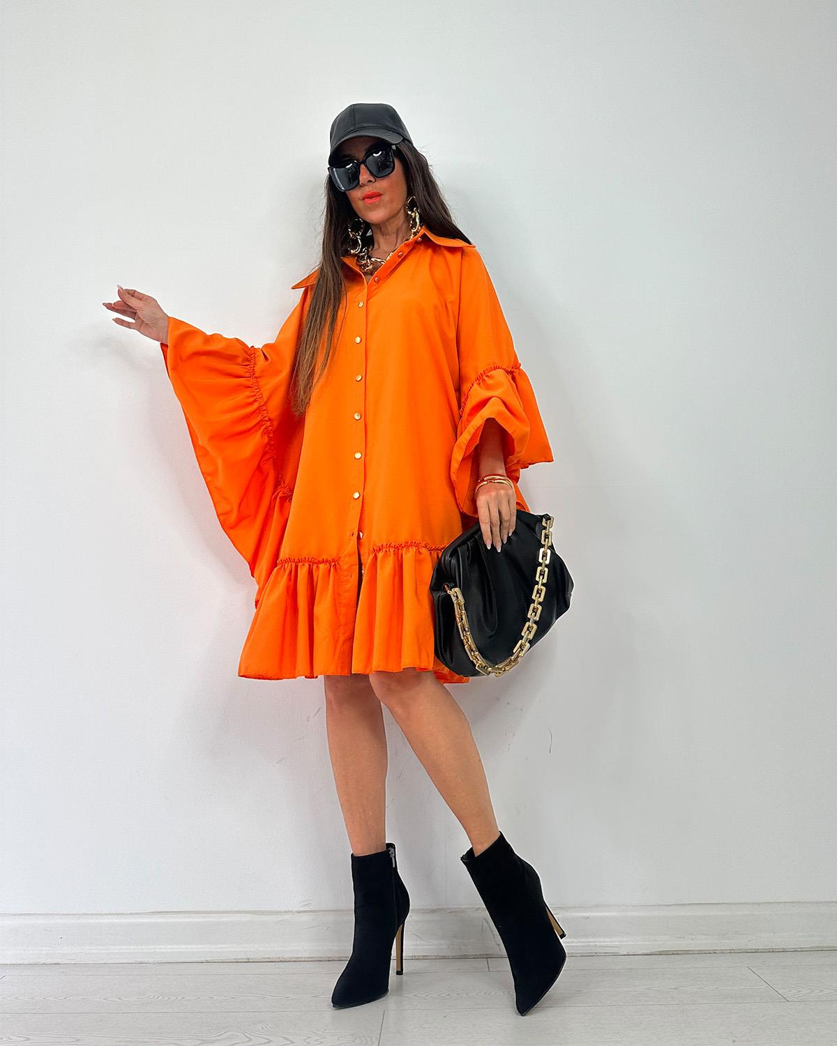 Fırfırlı Tunik Orange