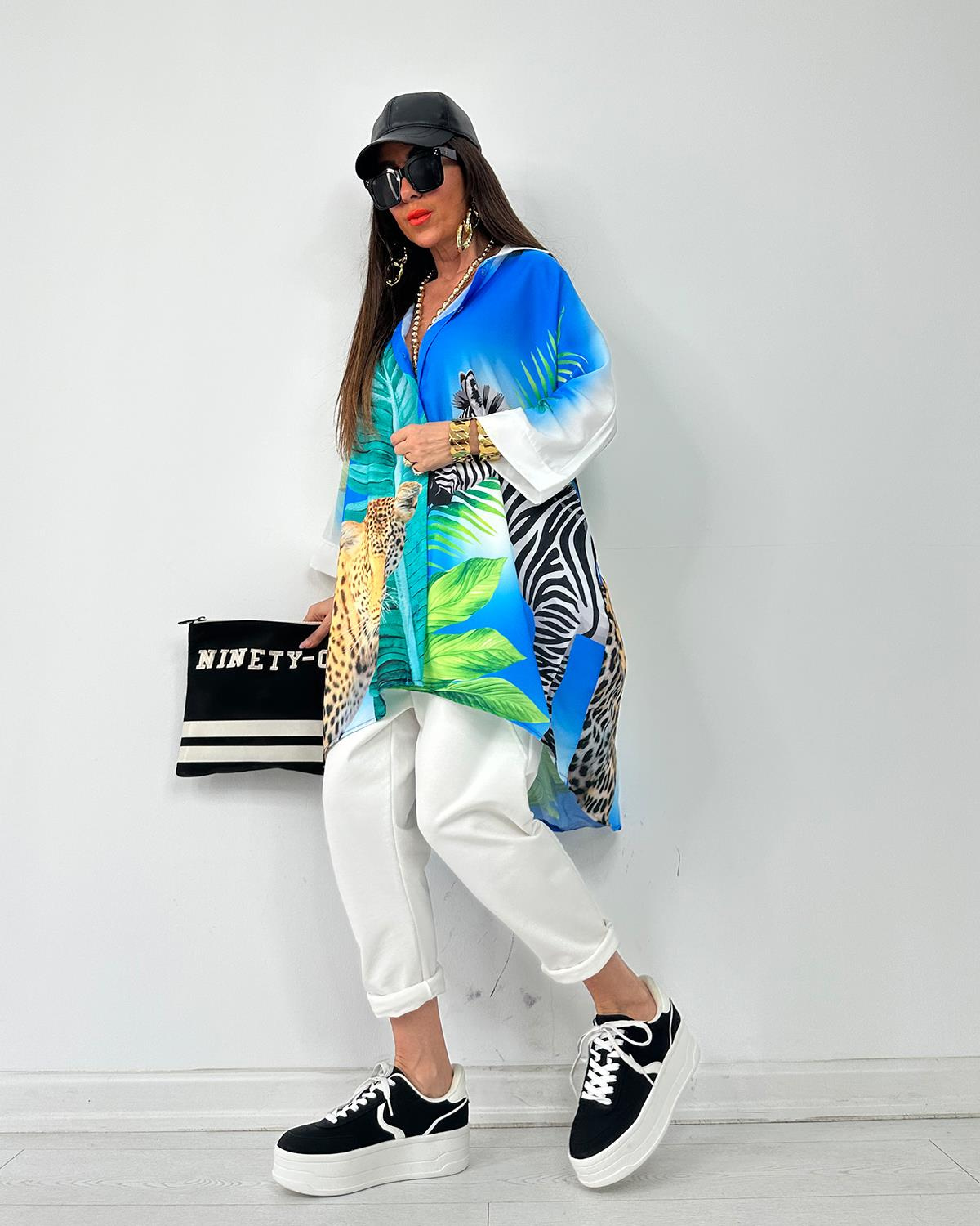 Floransa Tunik Mavi Kaplan