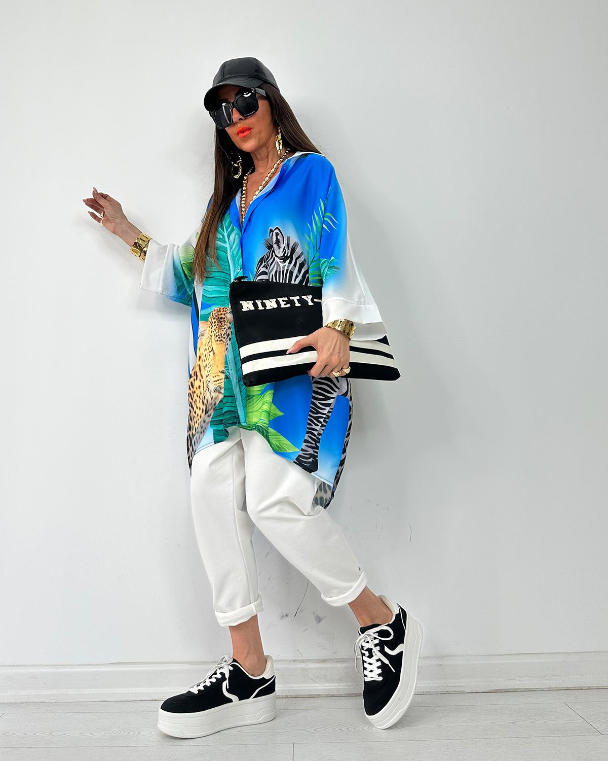 Floransa Tunik Mavi Kaplan