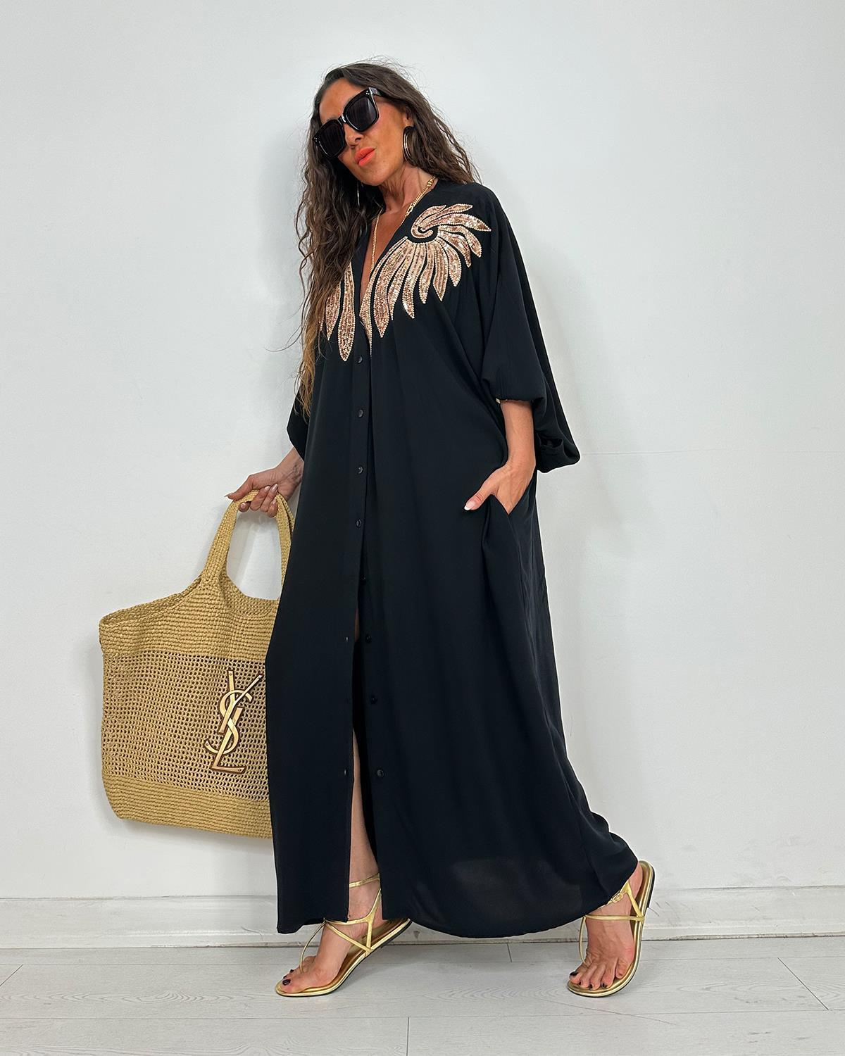 Fly Elbise Siyah