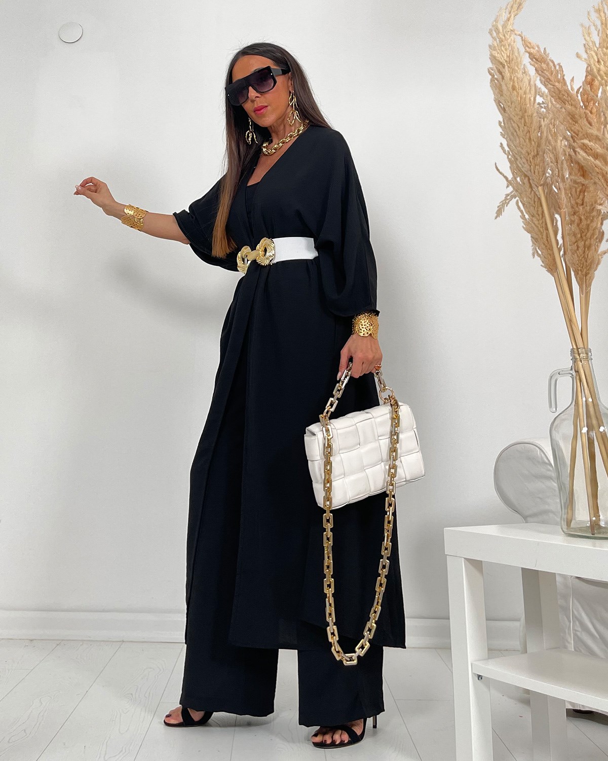 Kaftan Takım Siyah
