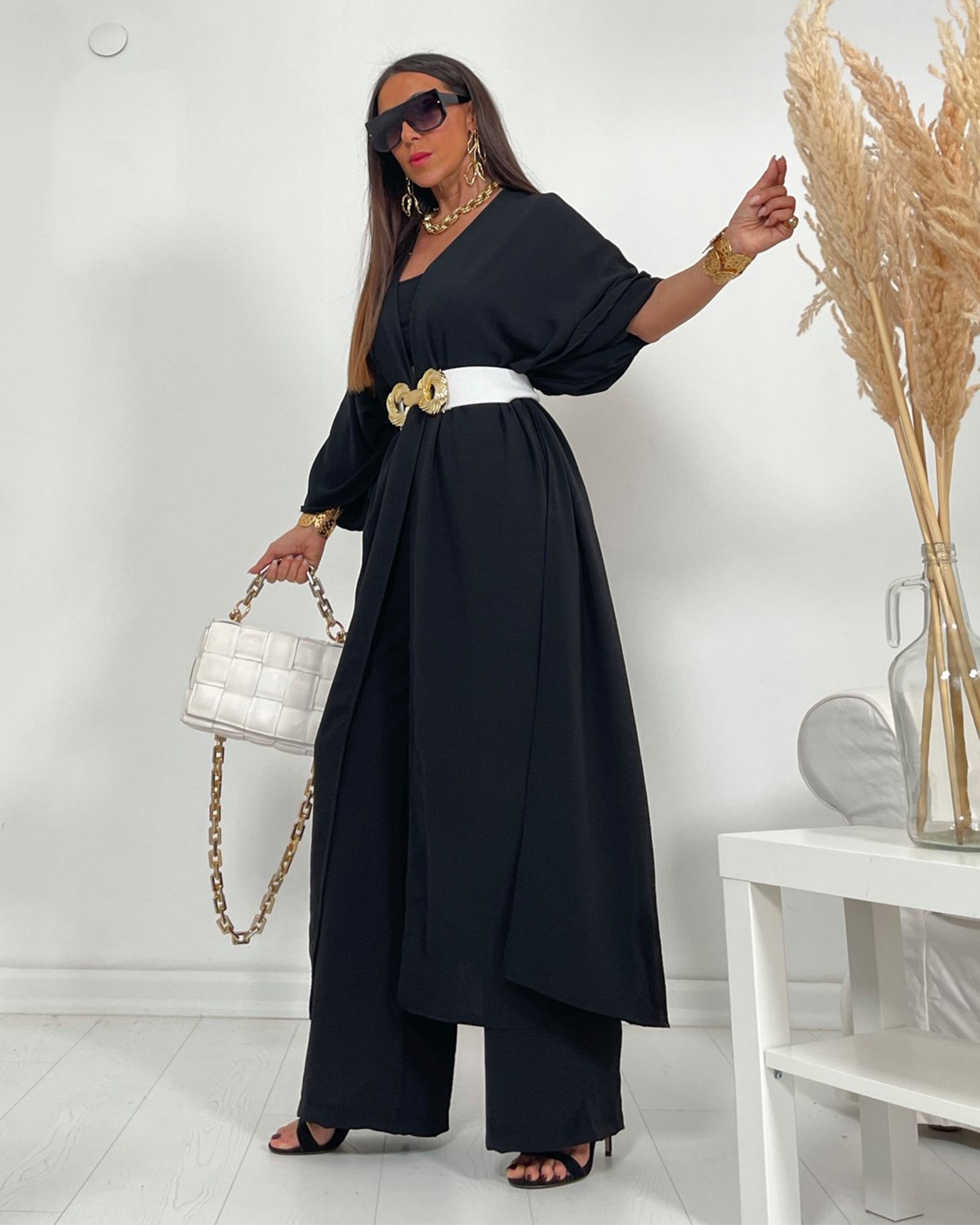 Kaftan Takım Siyah