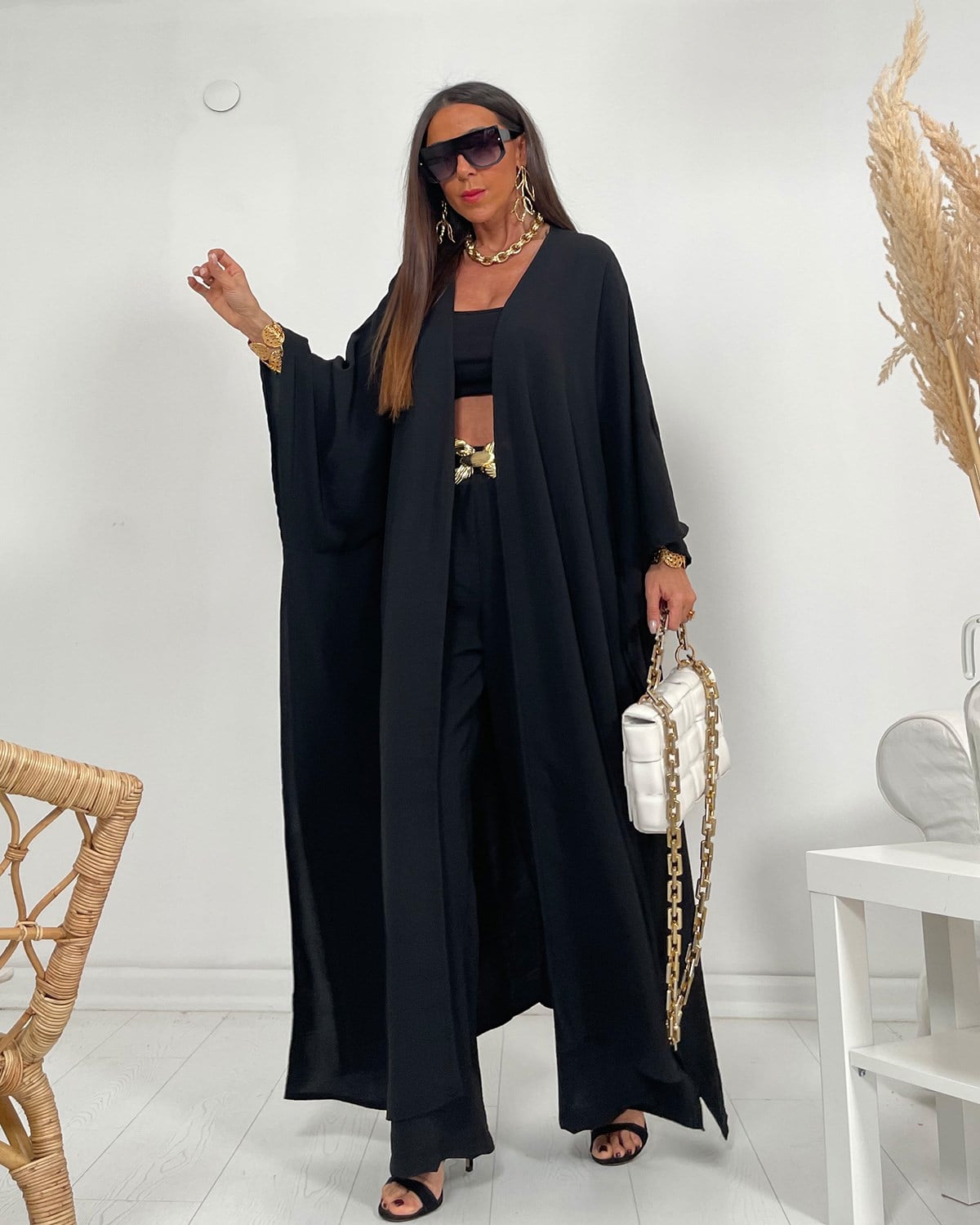 Kaftan Takım Siyah