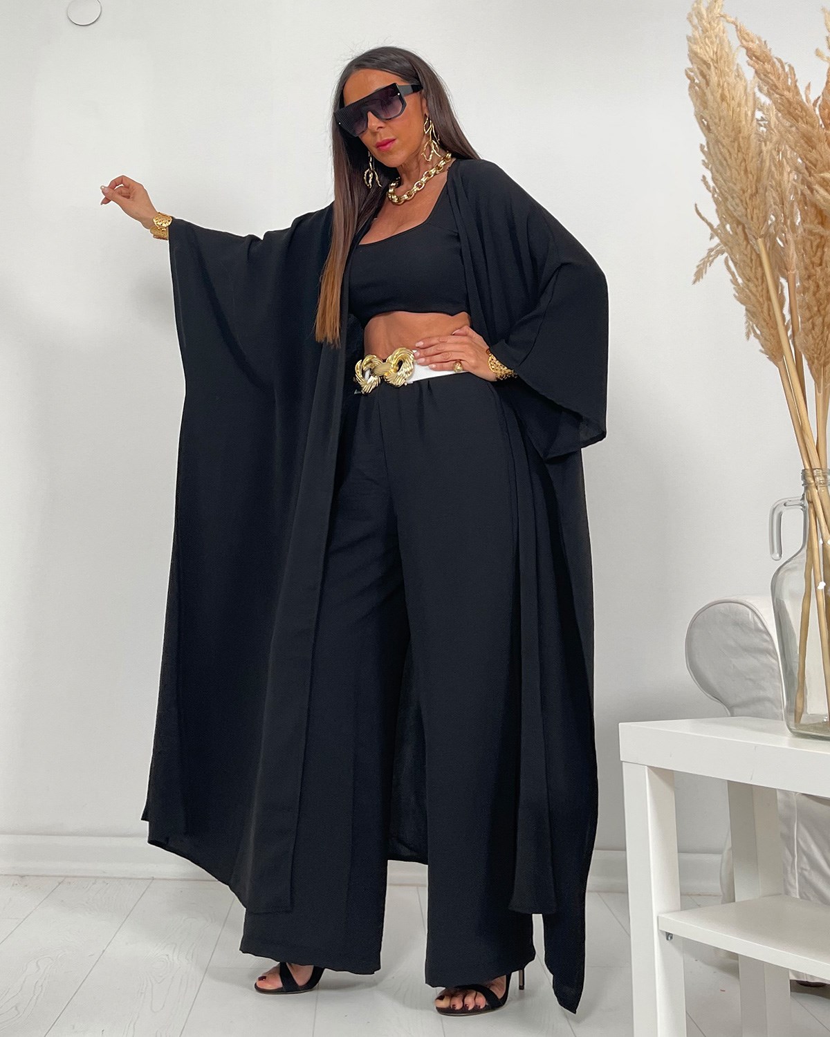 Kaftan Takım Siyah