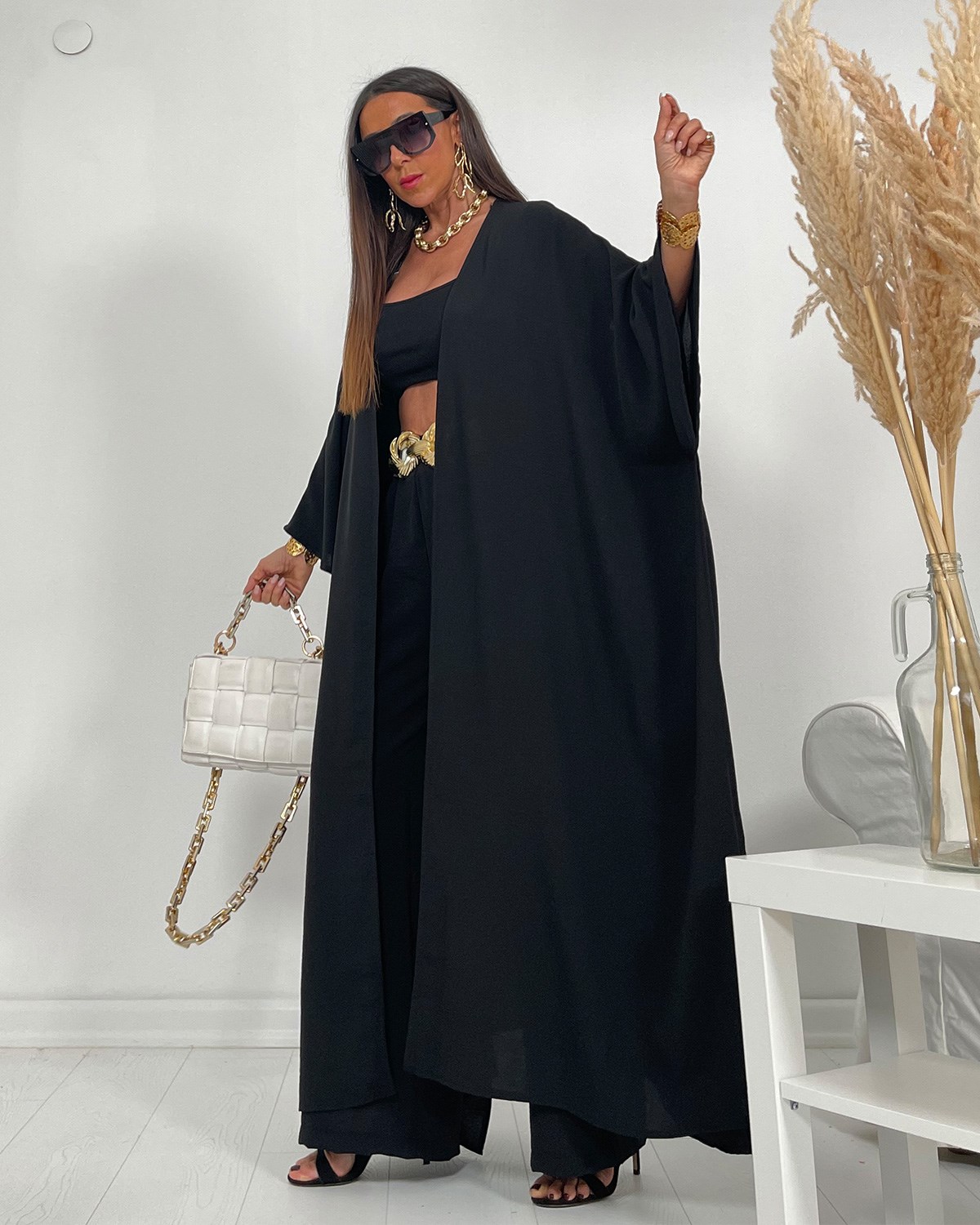 Kaftan Takım Siyah