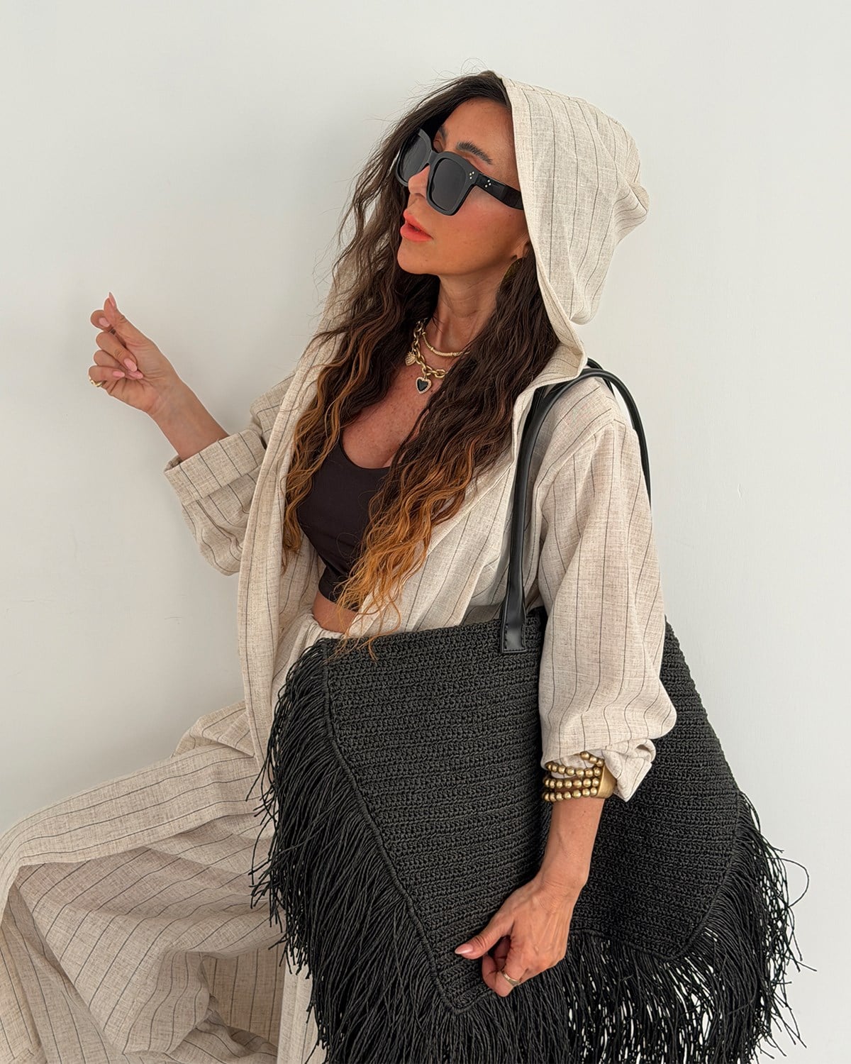 Kiera Keten Kimono Takım