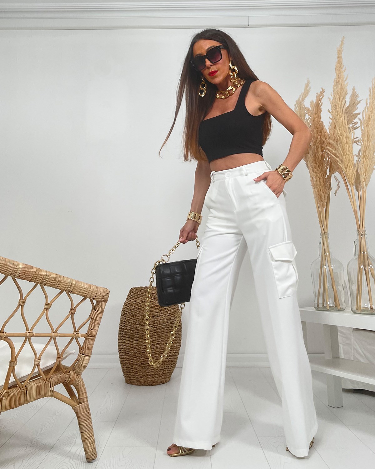 Kolsuz Crop Siyah