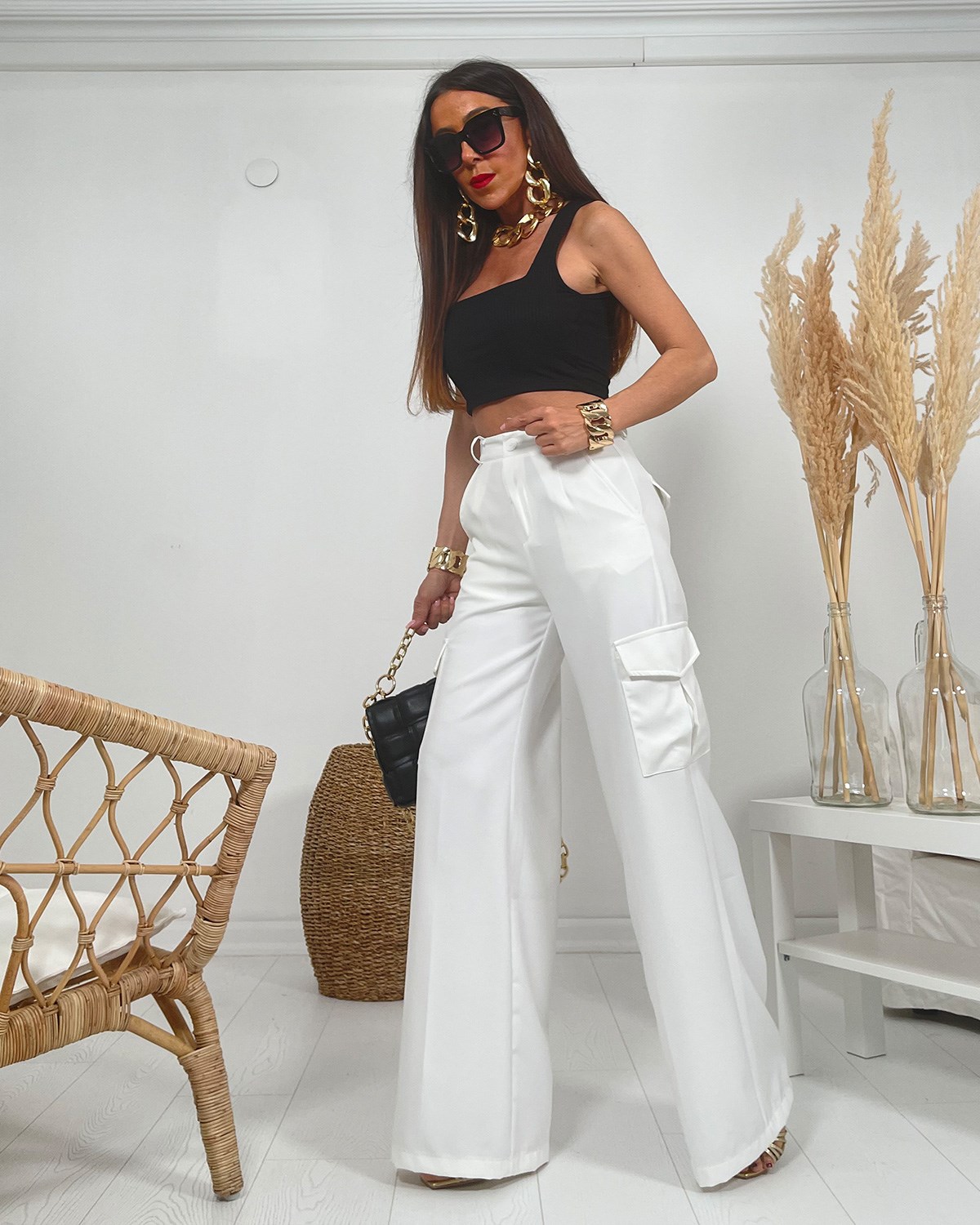 Kolsuz Crop Siyah