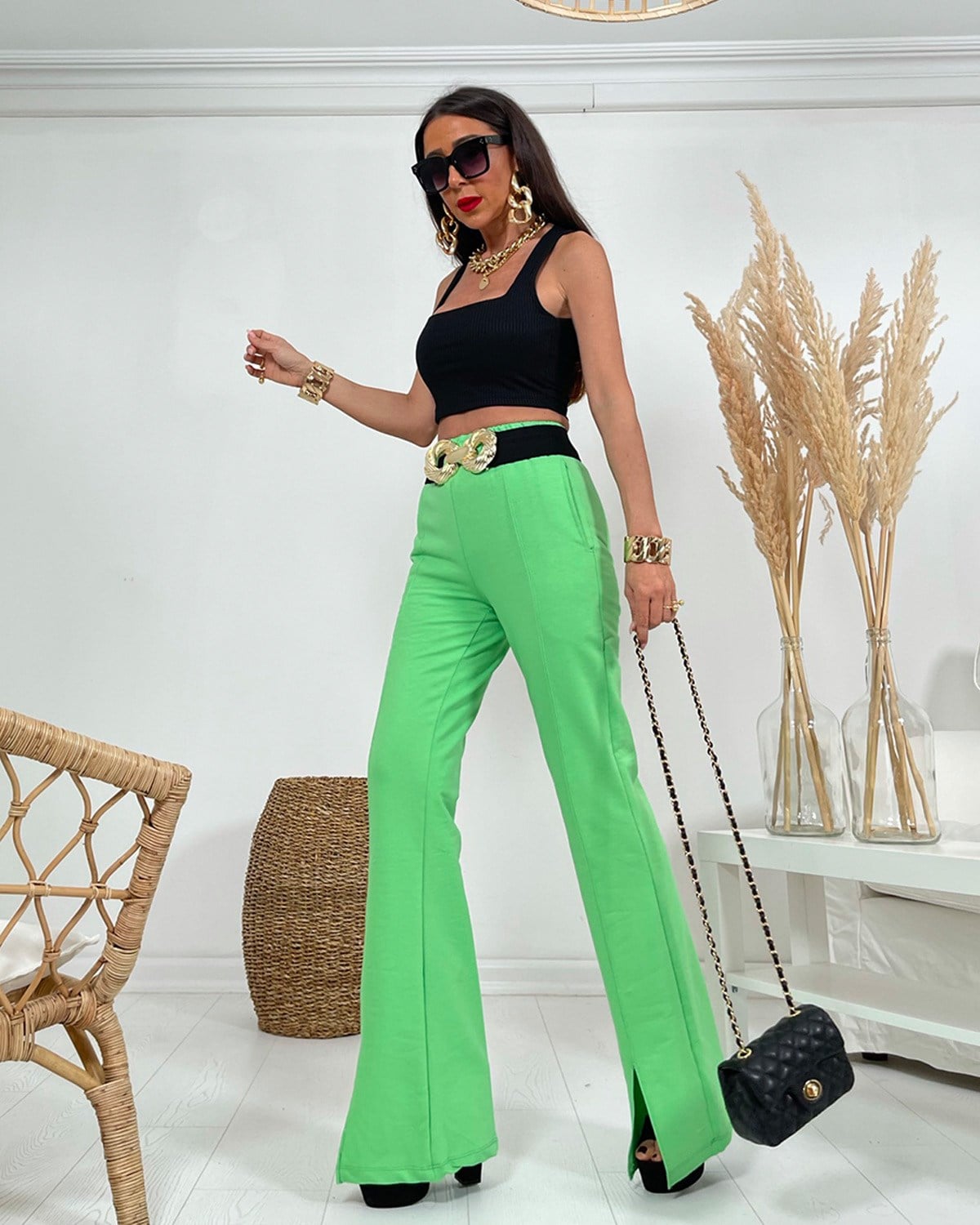 Lady Pantolon Yeşil