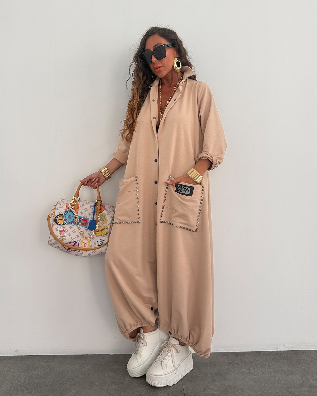 Lady Tulum Elbise Bej
