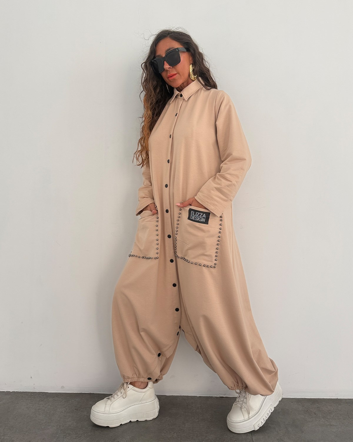 Lady Tulum Elbise Bej