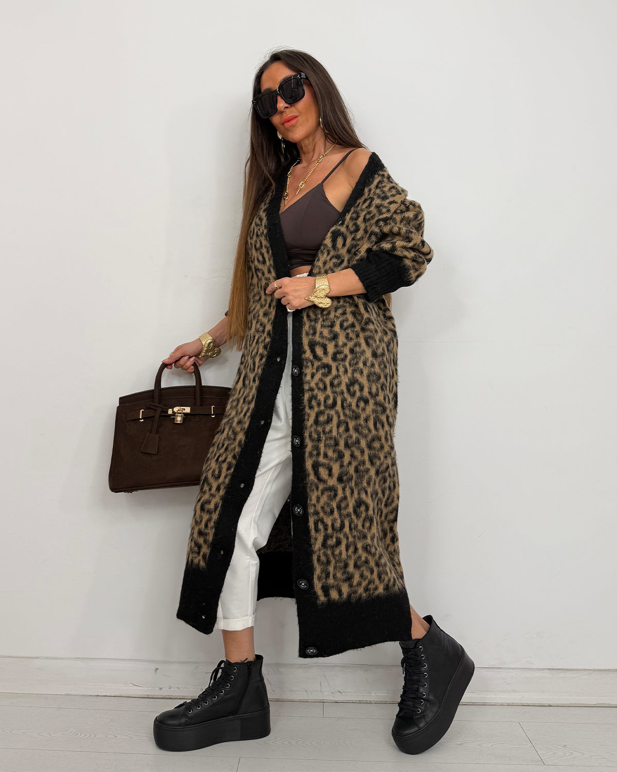 Leo Leopar Hırka Siyah
