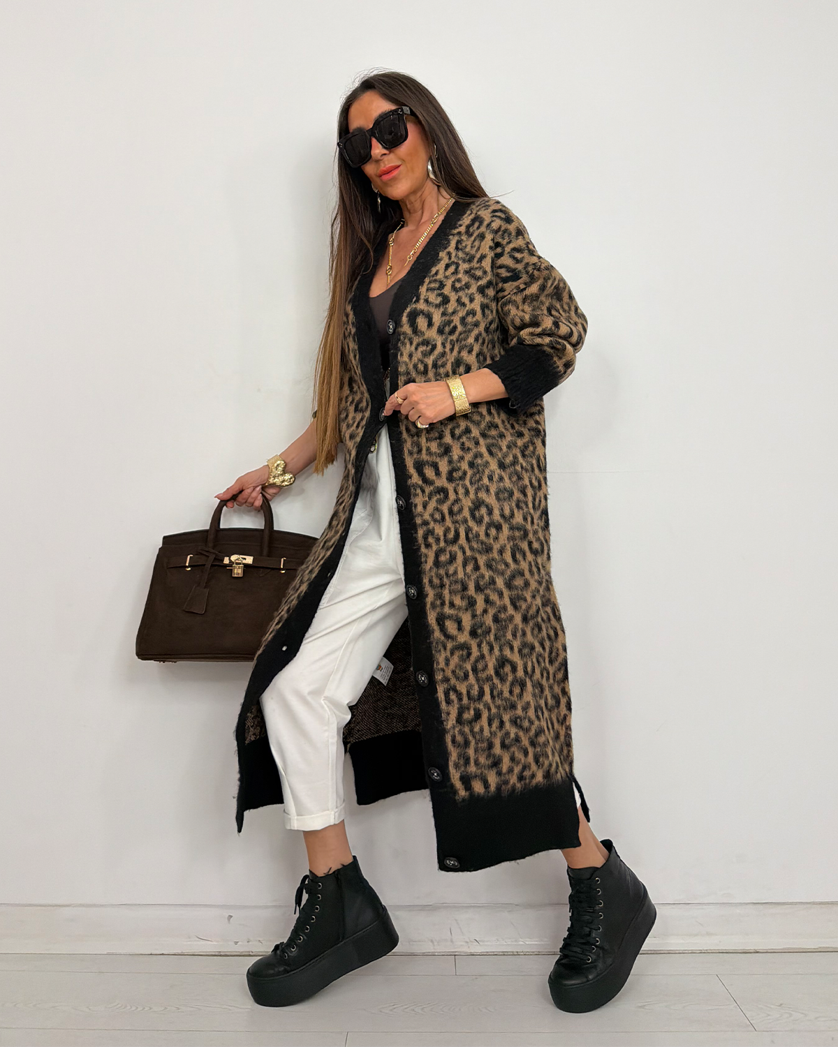 Leo Leopar Hırka Siyah