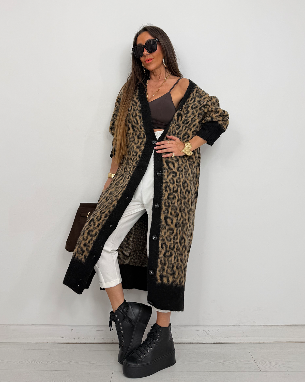 Leo Leopar Hırka Siyah