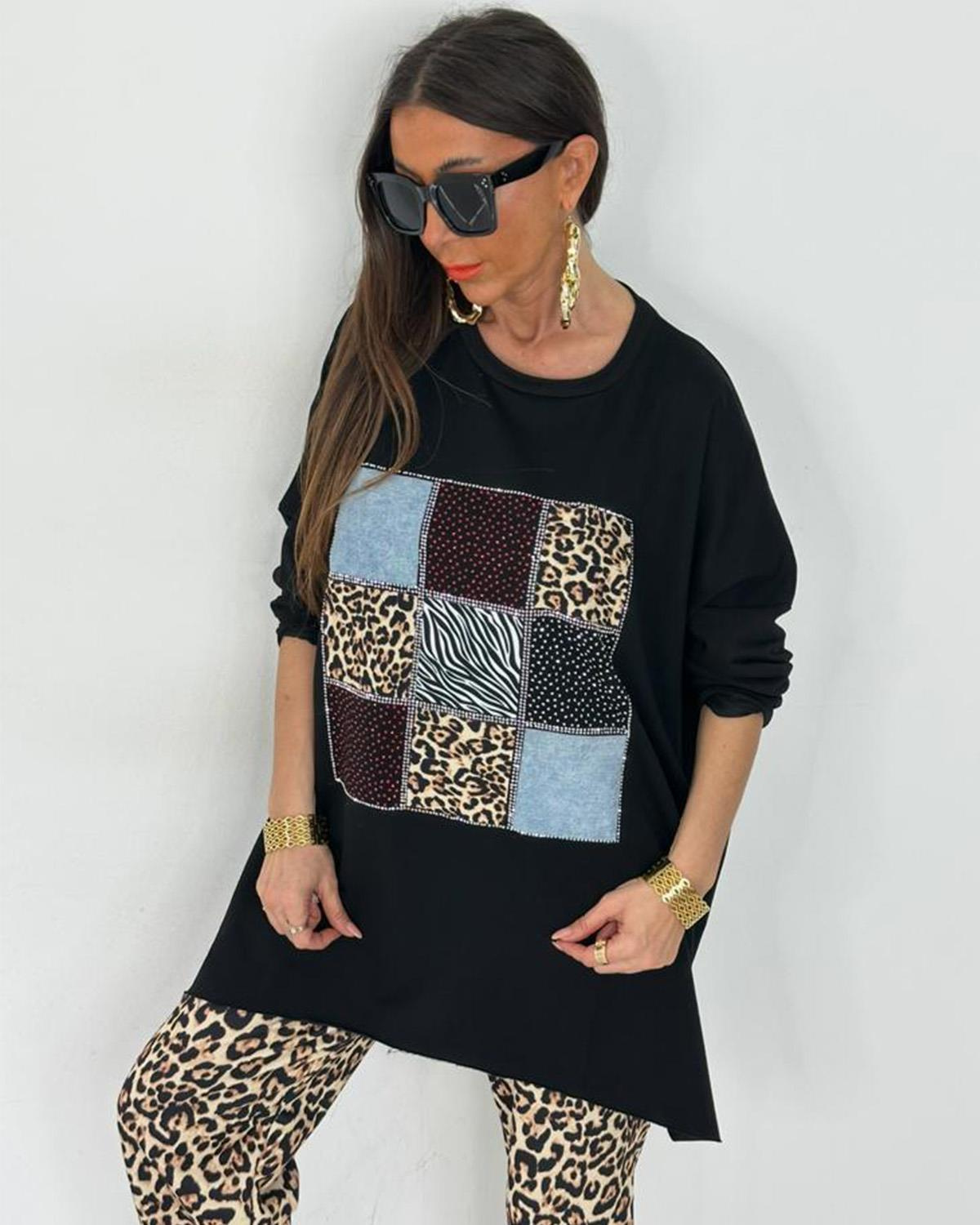 Leopar Taşlı Takım