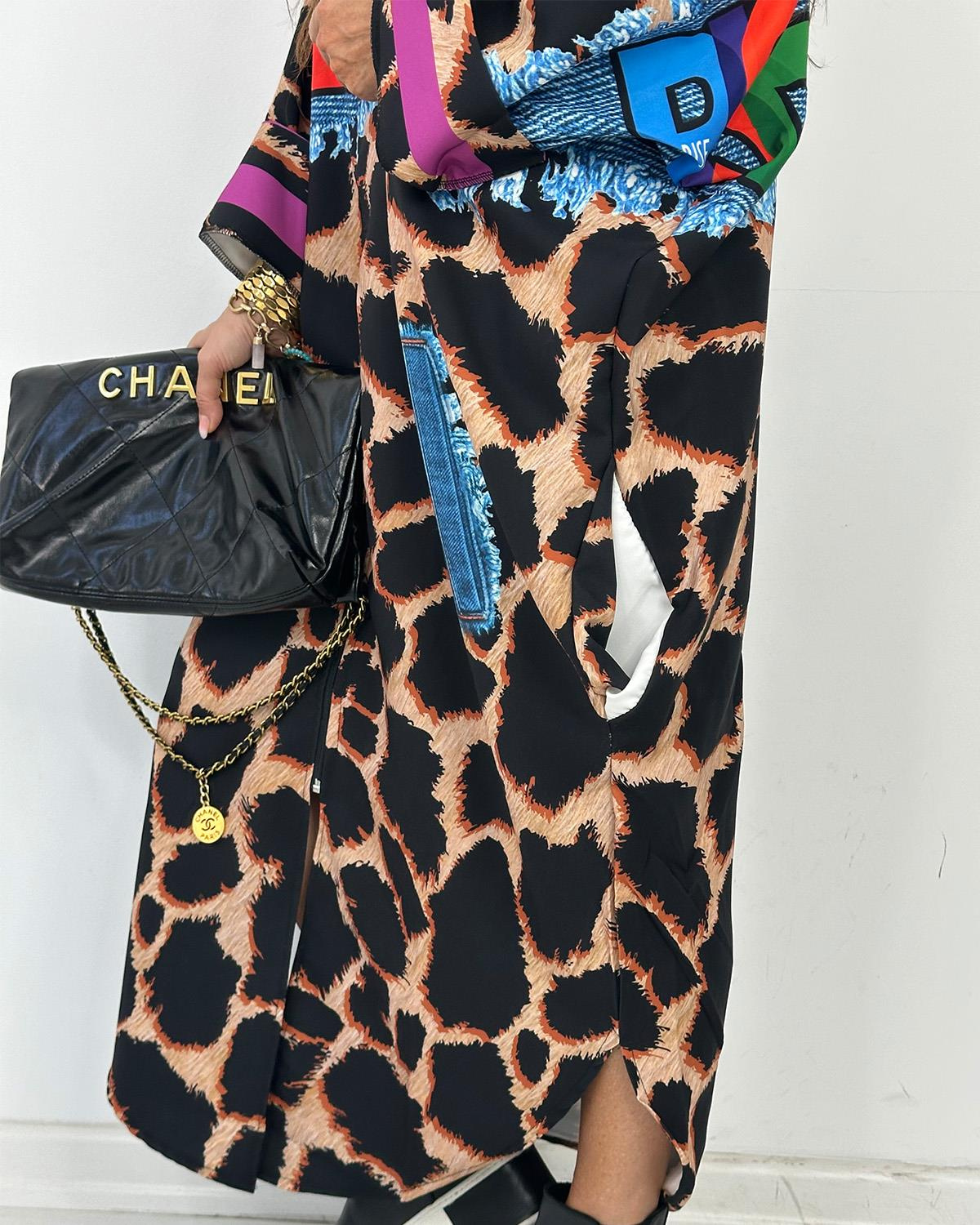 Leoparlı Sweatshirt Elbise
