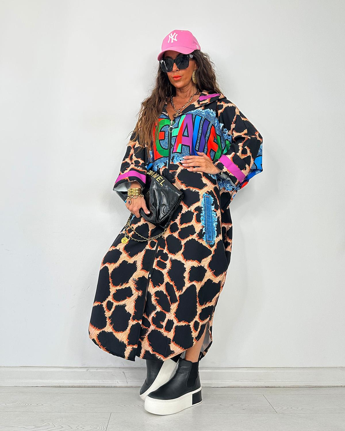 Leoparlı Sweatshirt Elbise