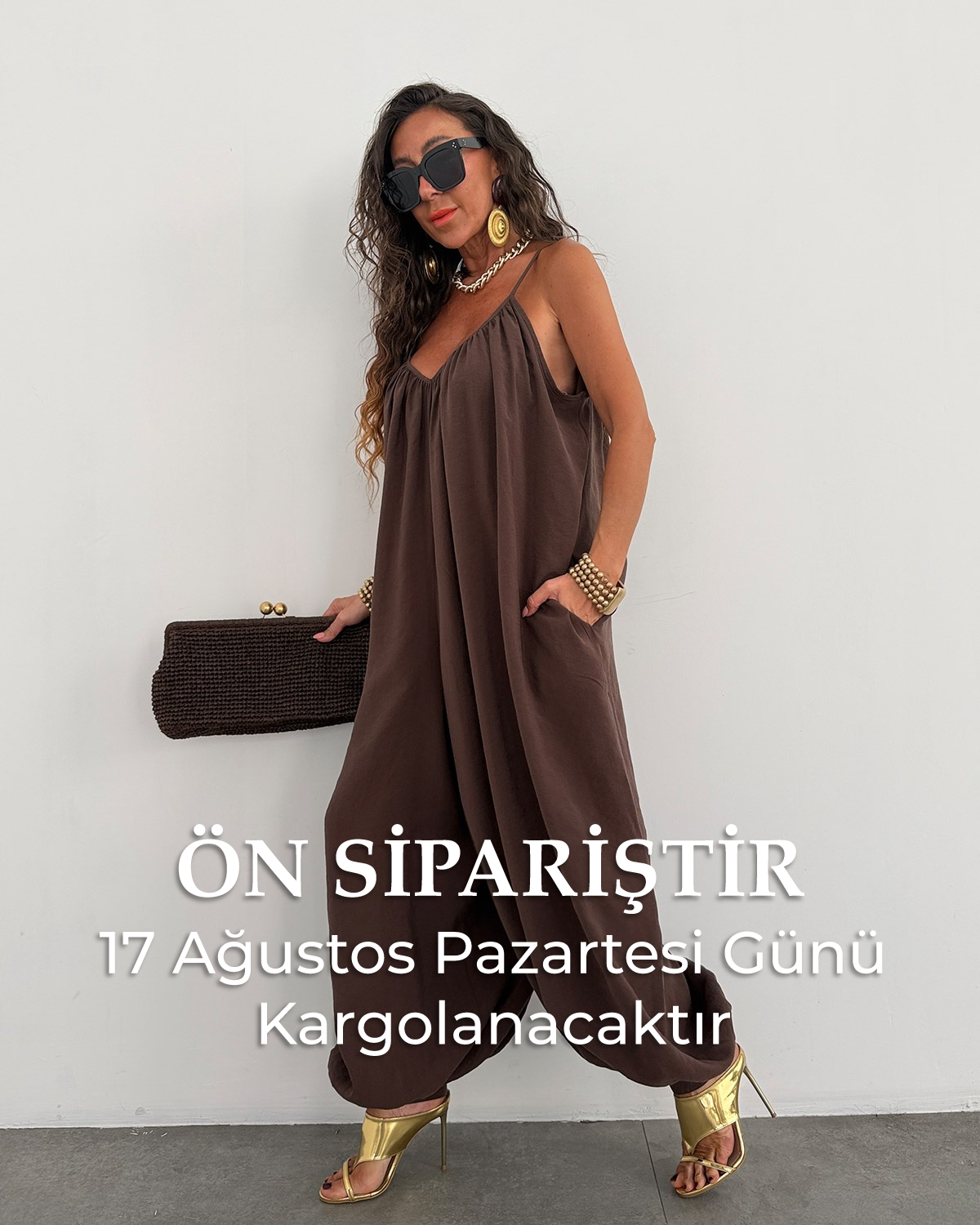 Lora Şalvar Tulum Kahve (ÖN SİPARİŞ)