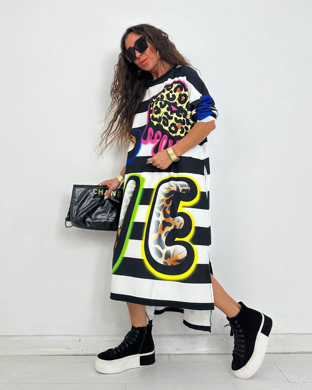 Love Leoparlı Elbise