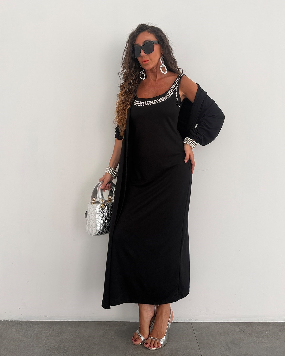 Maria Zımbalı Elbise Hırka Takım