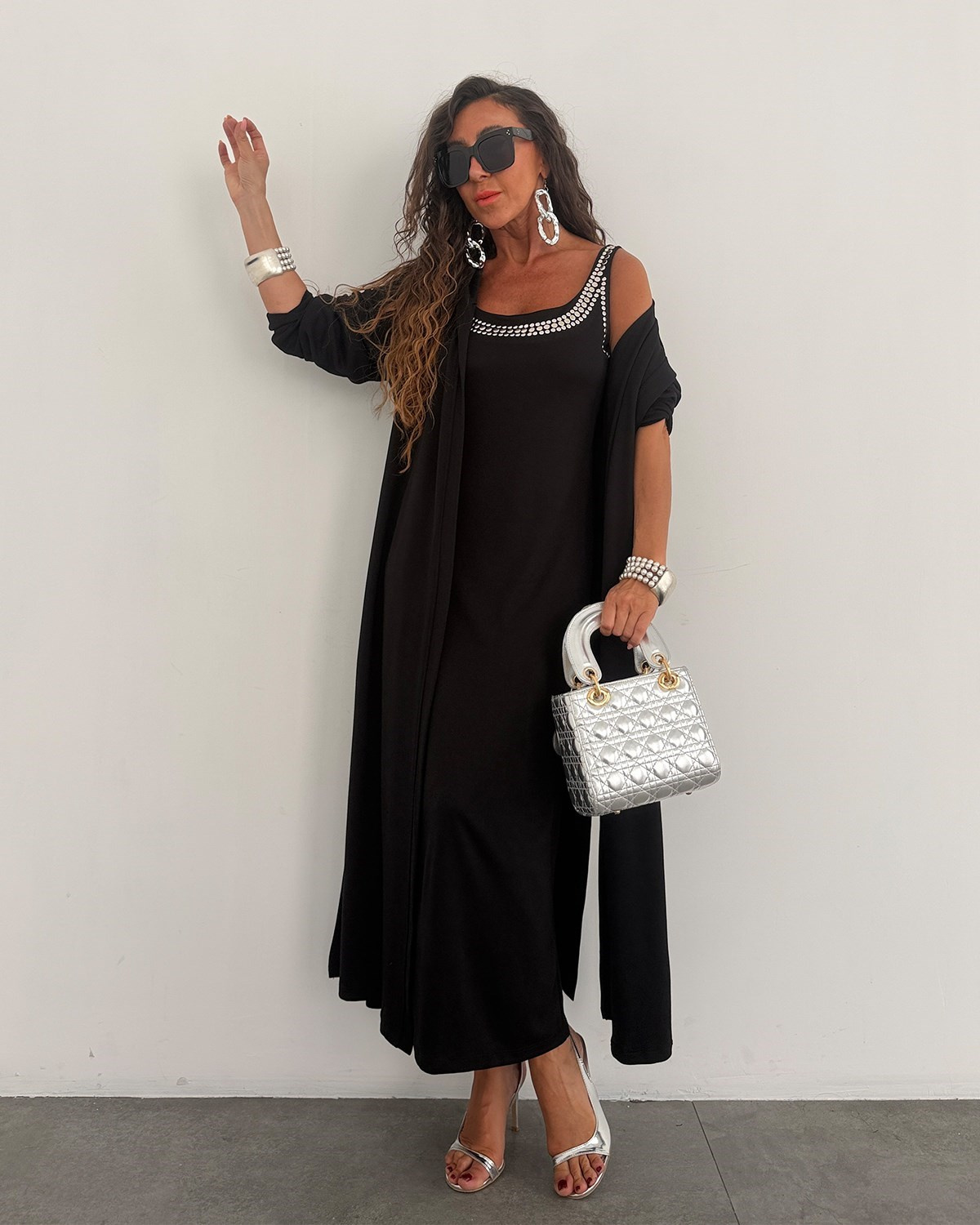 Maria Zımbalı Elbise Hırka Takım
