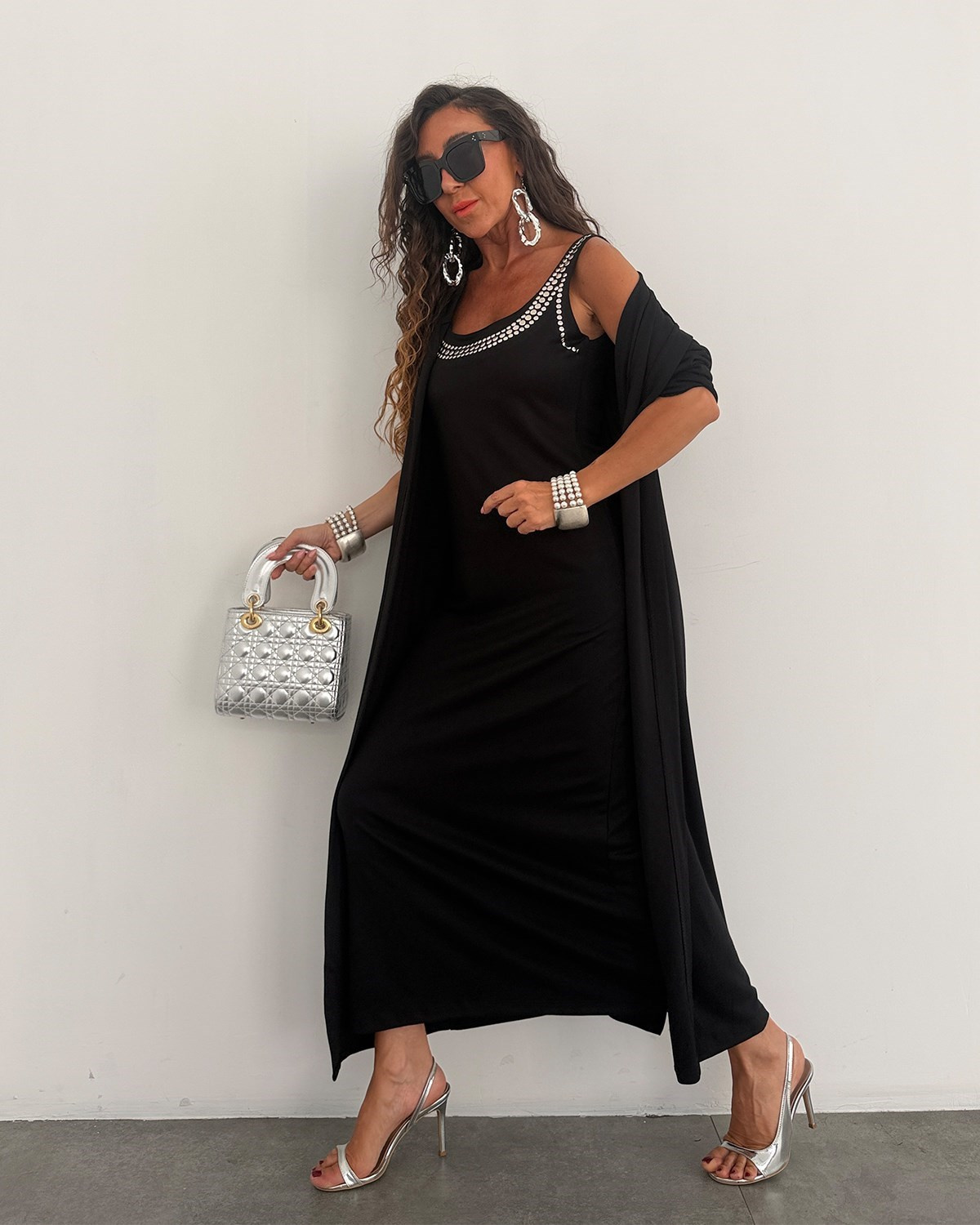 Maria Zımbalı Elbise Hırka Takım