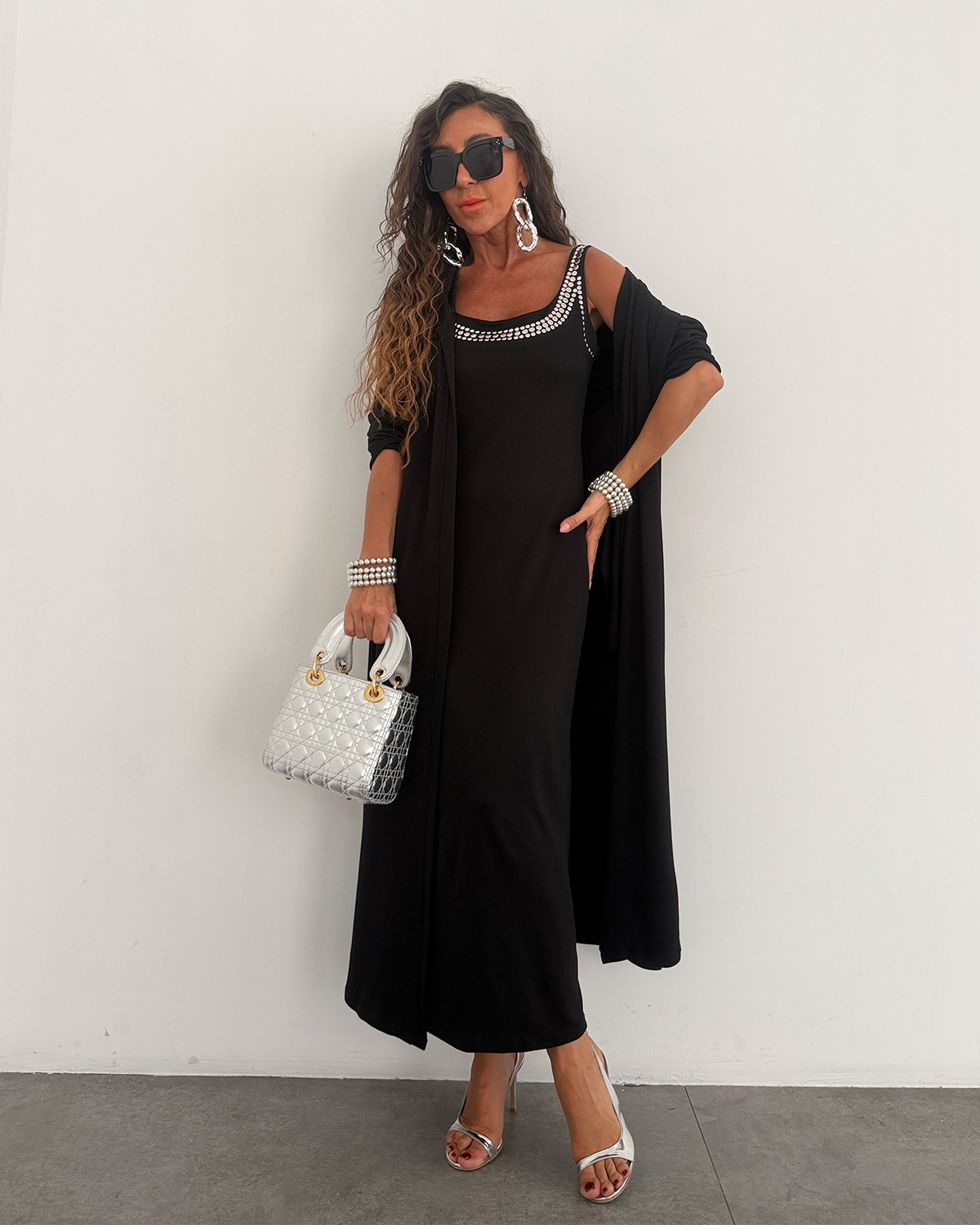 Maria Zımbalı Elbise Hırka Takım