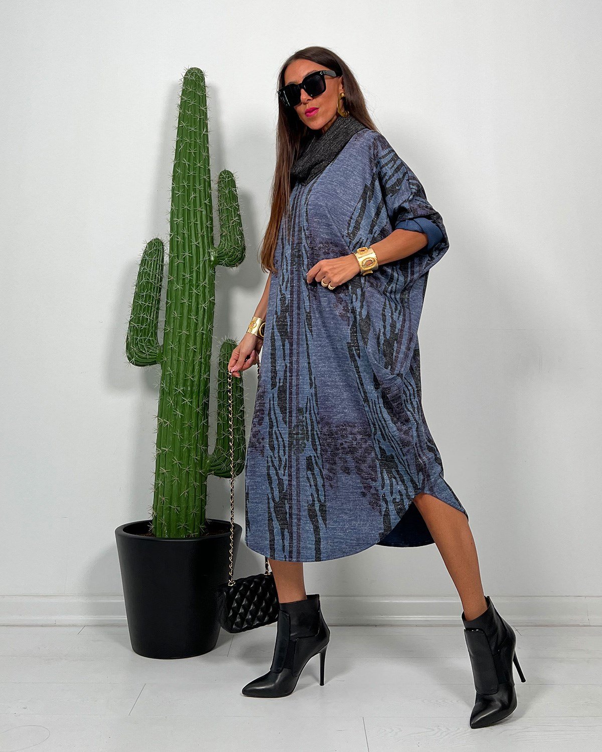 Masha Elbise Tunik İndigo