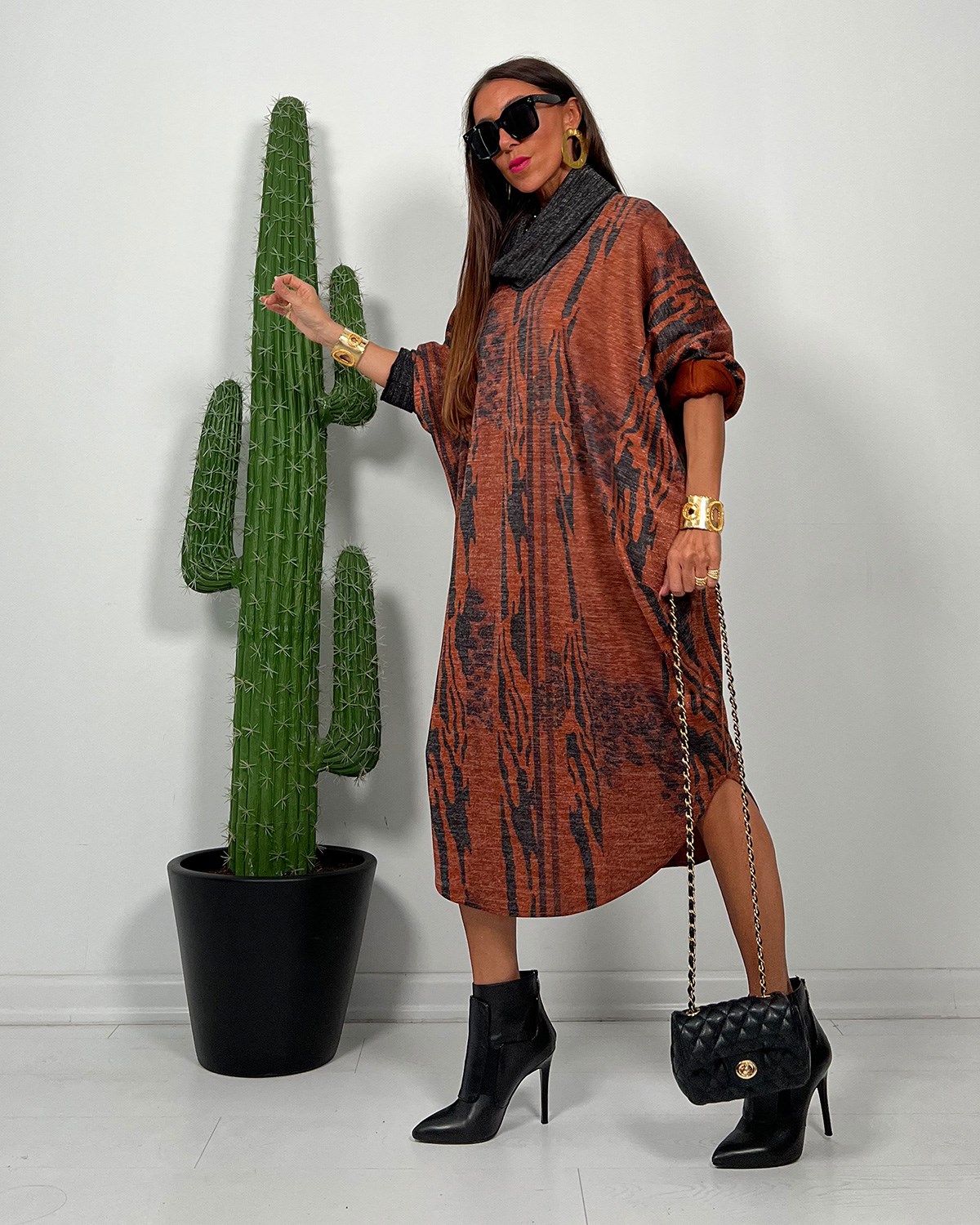 Masha Elbise Tunik Taba
