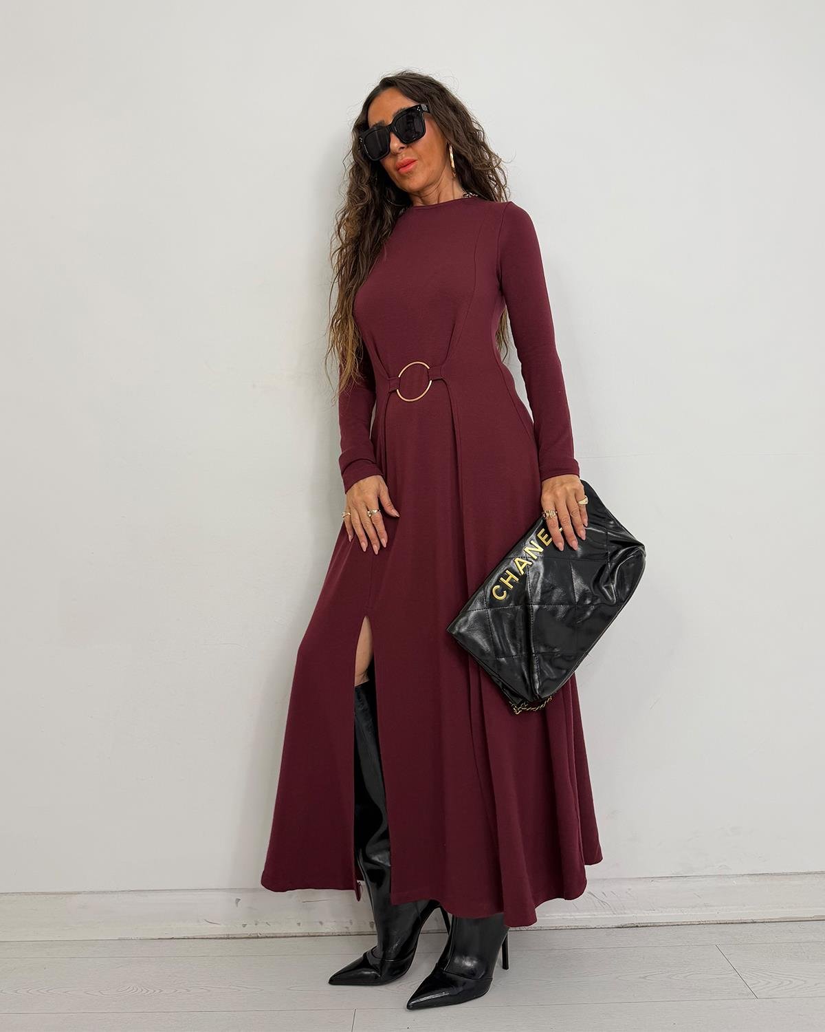 Mery Elbise Bordo