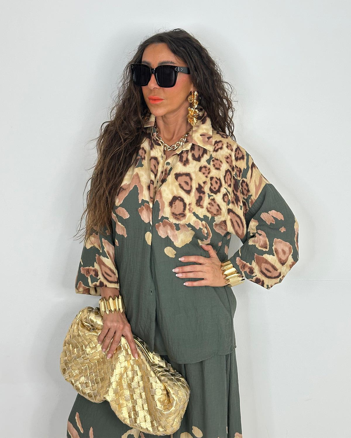 Miabella Leopar Takım Haki