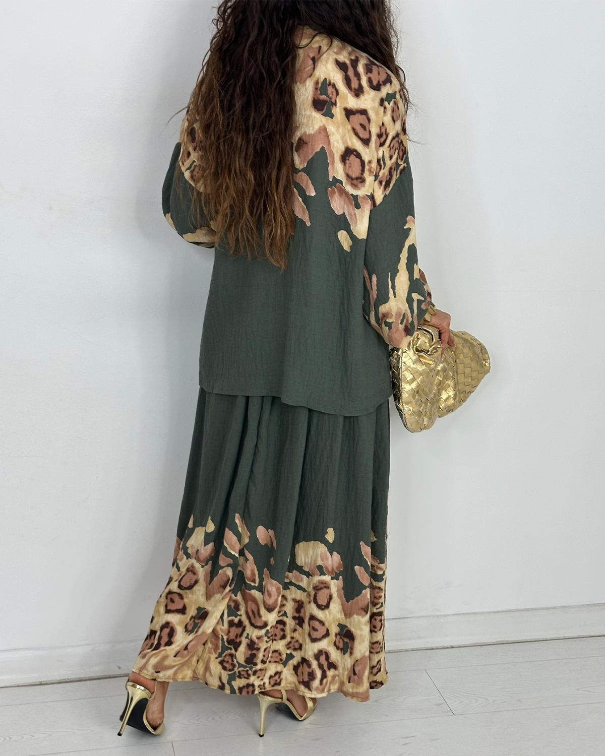 Miabella Leopar Takım Haki