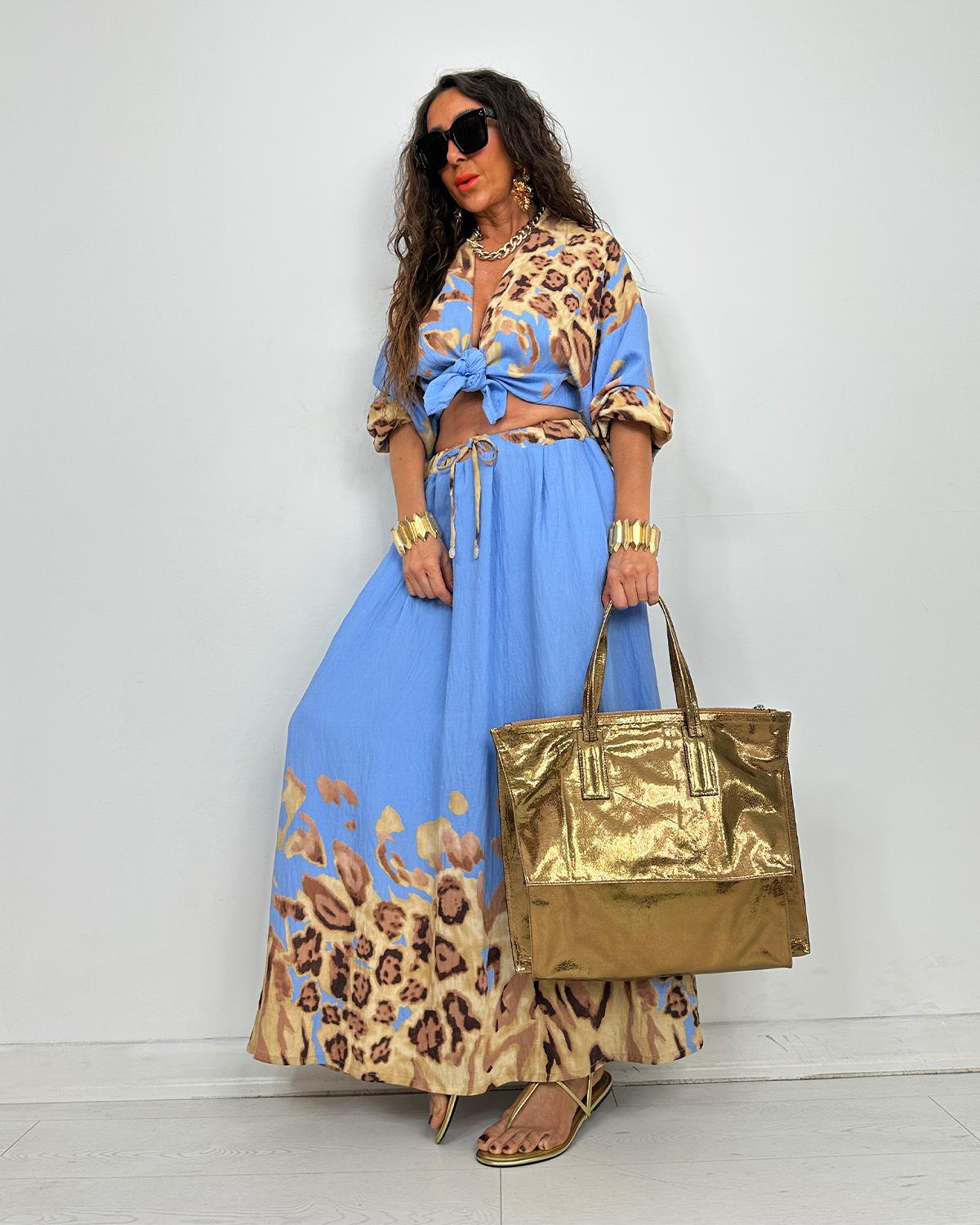 Miabella Leopar Takım Mavi