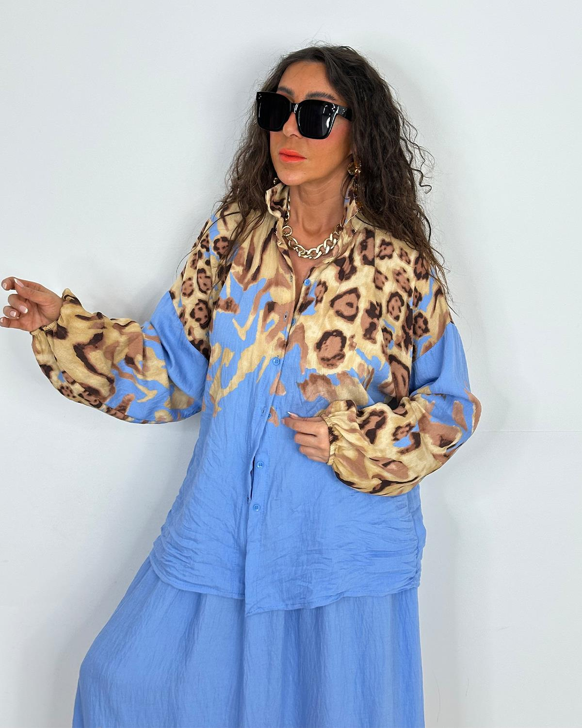 Miabella Leopar Takım Mavi