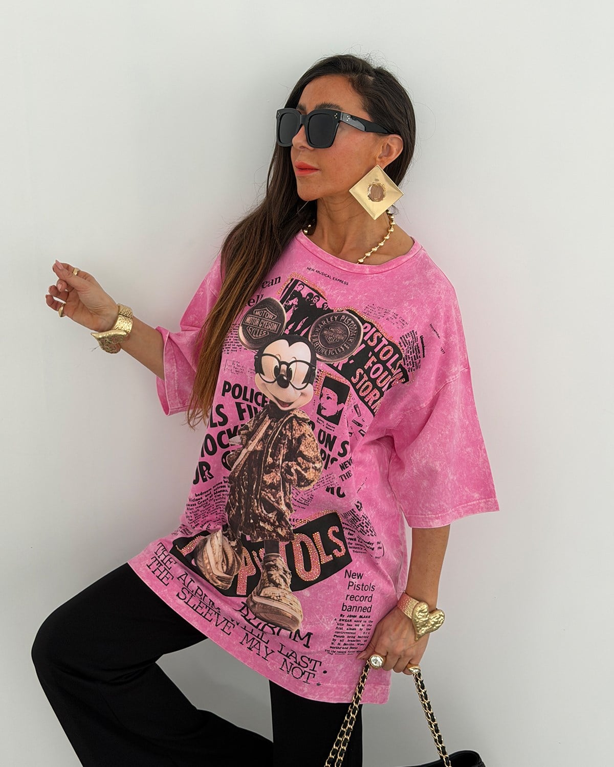 Mickey T-Shirt Pembe