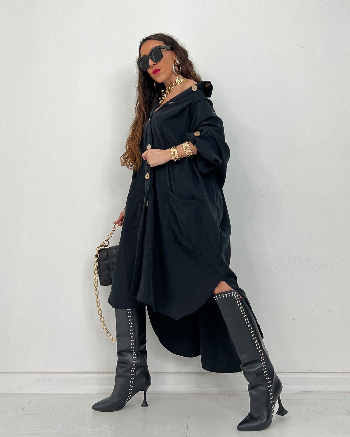 Miela Tunik Elbise Siyah