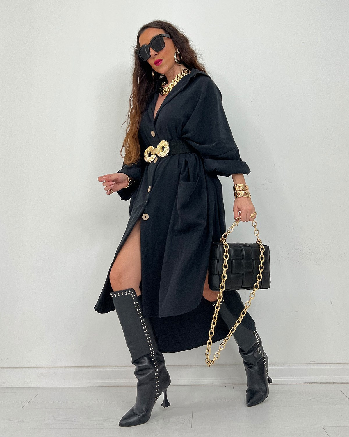 Miela Tunik Elbise Siyah