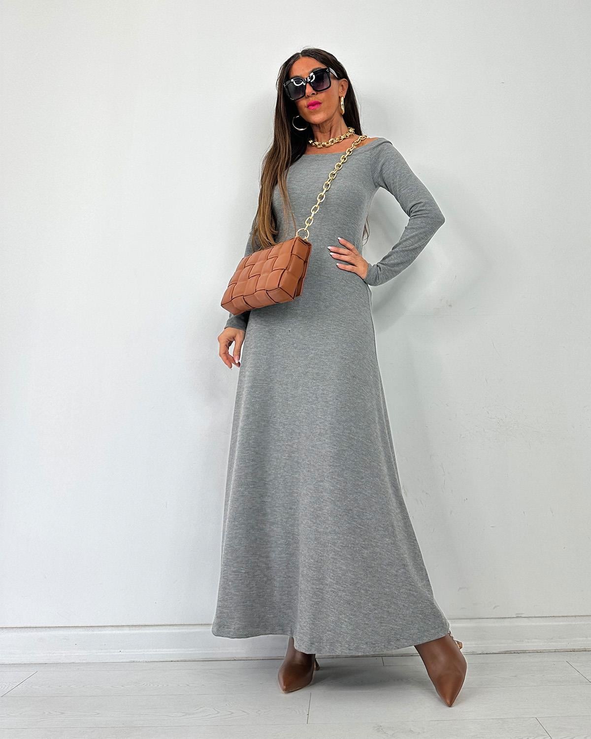 Modella Elbise Gri