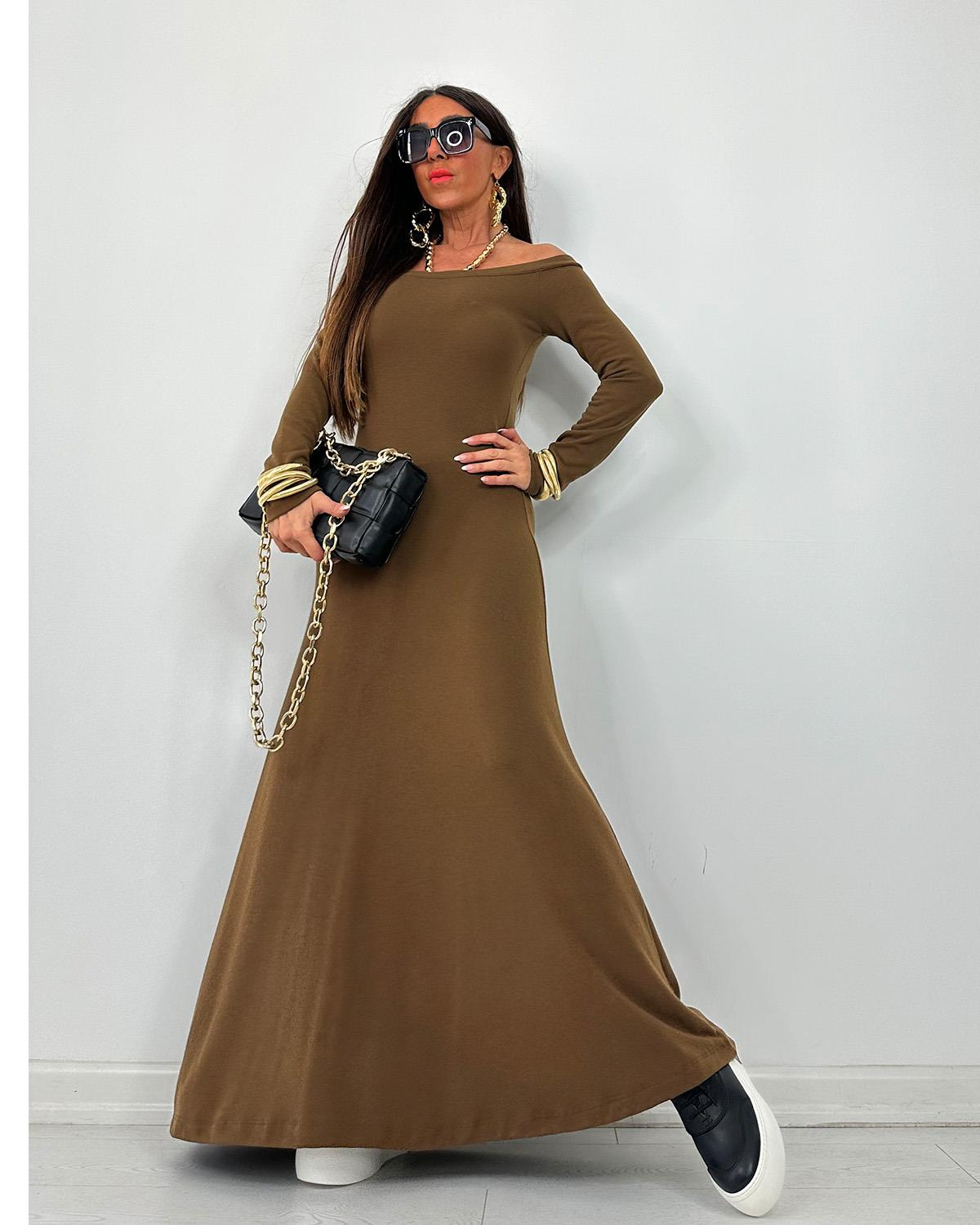 Modellas Elbise Kahve