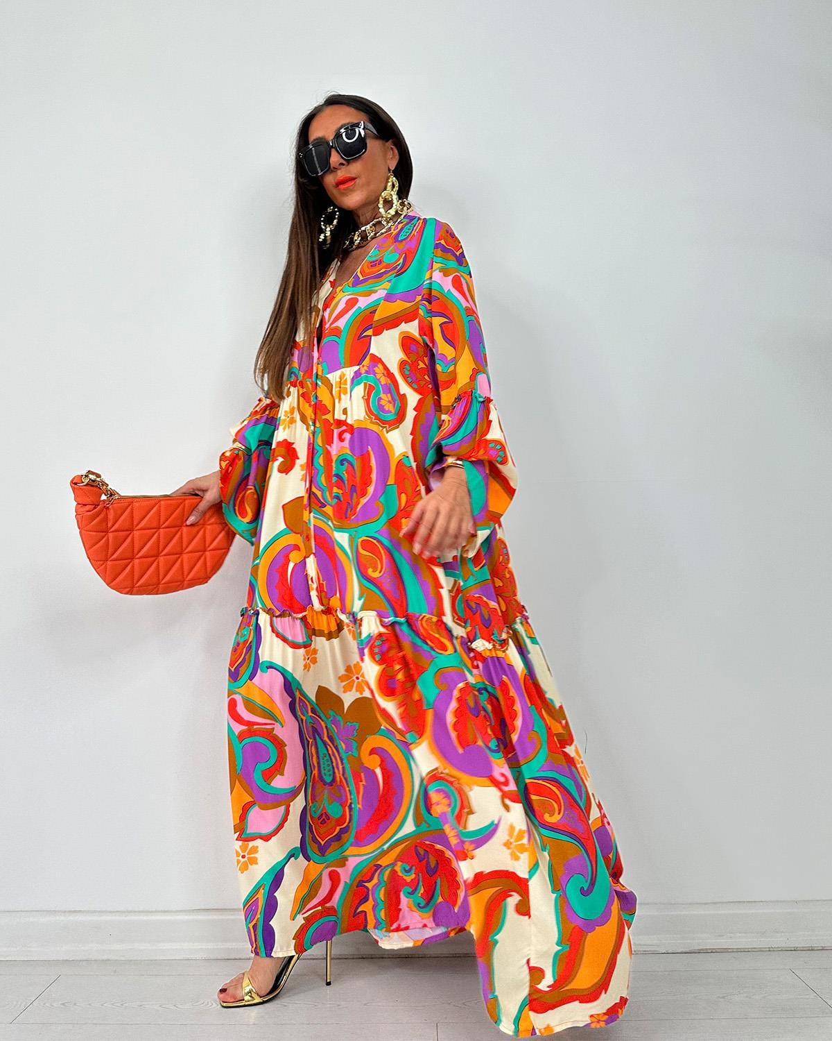 Monila Elbise Orange